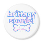 Pink & Blue Brittany Spaniel Fridge Magnets