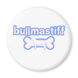 Pink & Blue Bullmastiff magnets