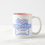 Pink & Blue Dogo Argentino Mug
