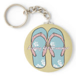 Pink & Blue Flipflop keychain