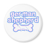 Pink & Blue German Shepherd magnets