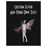 Pink & Blue Hair Pixie In White flyers