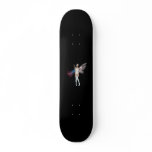 Pink & Blue Hair Pixie In White skateboards