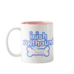 Pink & Blue Irish Wolfhound Mug