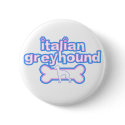 Pink & Blue Italian Greyhound Button