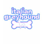 Pink & Blue Italian Greyhound Women's Twofer Shirt