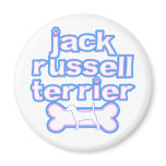 Pink & Blue Jack Russell Terrier Magnet