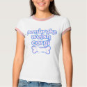 Pink & Blue Pembroke Welsh Corgi Ladies Ringer t-shirts