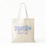 Pink & Blue Poodle Tote Bag