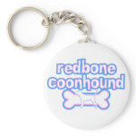 Pink & Blue Redbone Coonhound Keychain