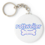 Pink & Blue Rottweiler Keychain