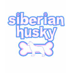Pink & Blue Siberian Husky T-Shirt