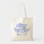 Pink & Blue Silky Terrier Tote Bag