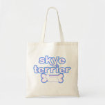 Pink & Blue Skye Terrier Tote Bag