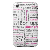 Pink Bon appetit in many languages Iphone 3 Case-mate Case