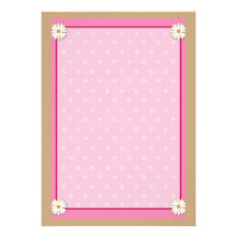 Pink Border on Handcrafted Acrylic Texture Sheet11 Personalized Invites