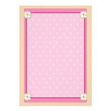 Pink Border on Handcrafted Acrylic Texture Sheet12 Personalized Invitation