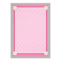 Pink Border on Handcrafted Acrylic Texture Sheet2 Personalized Invitation