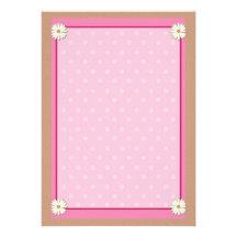 Pink Border on Handcrafted Acrylic Texture Sheet3 Custom Invitation