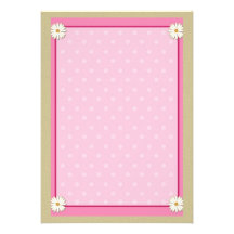 Pink Border on Handcrafted Acrylic Texture Sheet6 Invitation