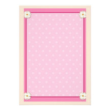 Pink Border on Handcrafted Acrylic Texture Sheet9 Custom Announcement