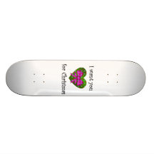 Pink bow i want you for christmas skate decks