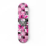 Pink Bow Skull skateboards