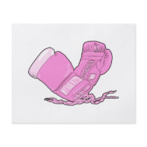 pink boxing gloves vector full colour flyer