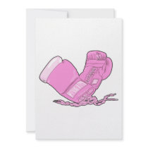 pink boxing gloves vector custom invitations
