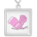 pink boxing gloves vector necklaces