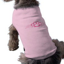 Pink Brass Knuckles Doggie Tshirt