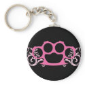 Pink Brass Knuckles keychains