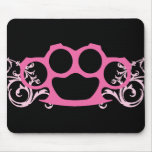 Pink Brass Knuckles mousepads