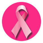 PINK BREAST CANCER RIBBON stickers