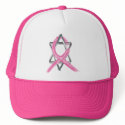 Pink Breast Cancer Survivor Ribbon hats