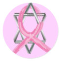 Pink Breast Cancer Survivor Ribbon stickers