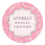 Pink Bridal Shower Dessert Table Tag Label stickers