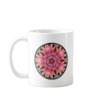 Pink Bromeliad Mandala Mugs