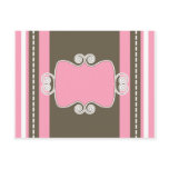 Pink & Brown Monogram postcards