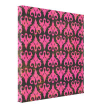 PINK BROWN SCROLLS PATTERNS TEXTURES BACKGROUNDS STRETCHED CANVAS PRINTS