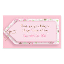 Pink Brown Sweet Girl Polka Dot Favour Tags Business Card Templates