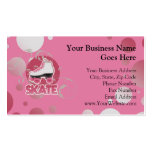 Pink Bubble Swirl Roller Skate, Skating Business Cards