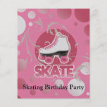 Pink Bubble Swirl Roller Skate, Skating Full Colour Flyer