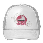 Pink Bubble Swirl Roller Skate, Skating Mesh Hat