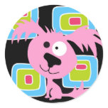 Pink Bubblegum Retro Dog stickers
