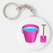 Pink Bucket & Spade Keychains