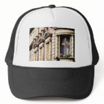 Pink Building detail flowers Mesh Hats