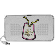 pink bunny bib iPod speaker