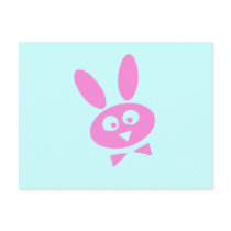 Pink Bunny Postcard