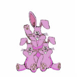 Pink Bunny Rabbits Photo Sculpture photo sculptures